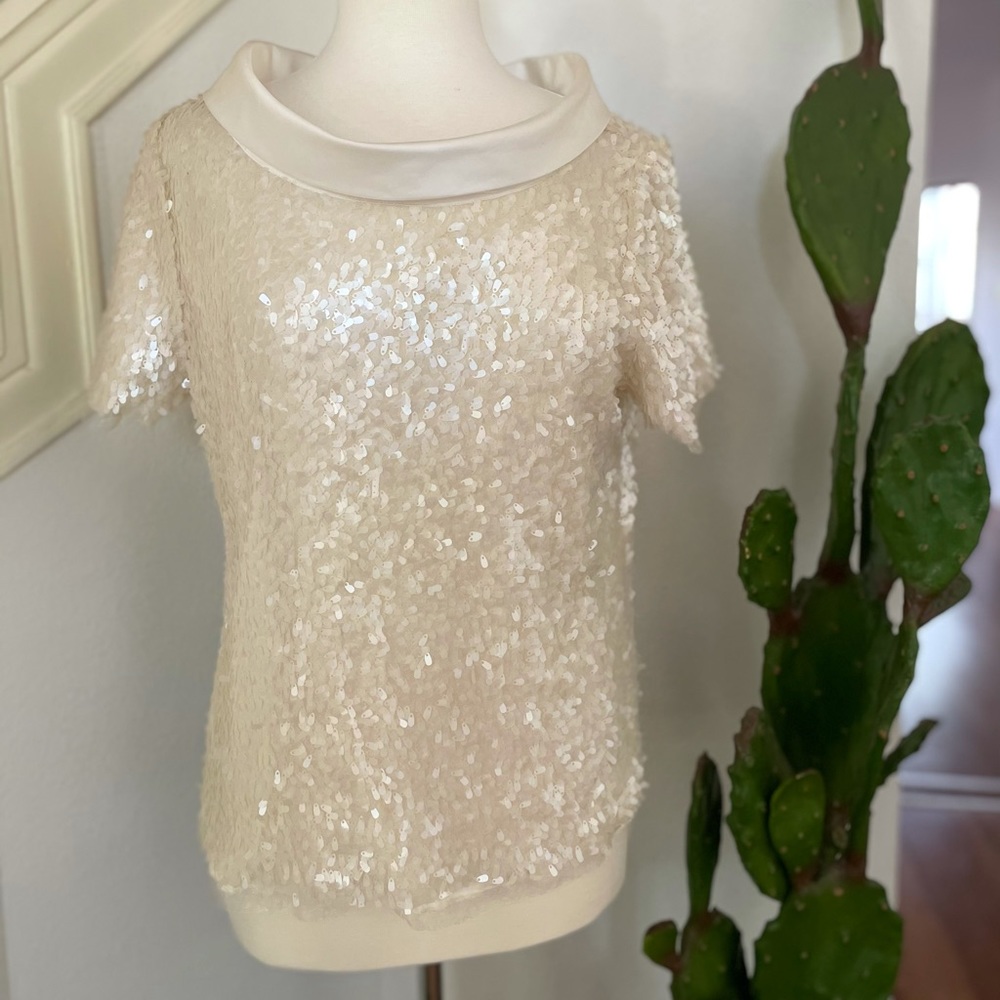 Women’s L Antonio Melani sequence and silk blouse